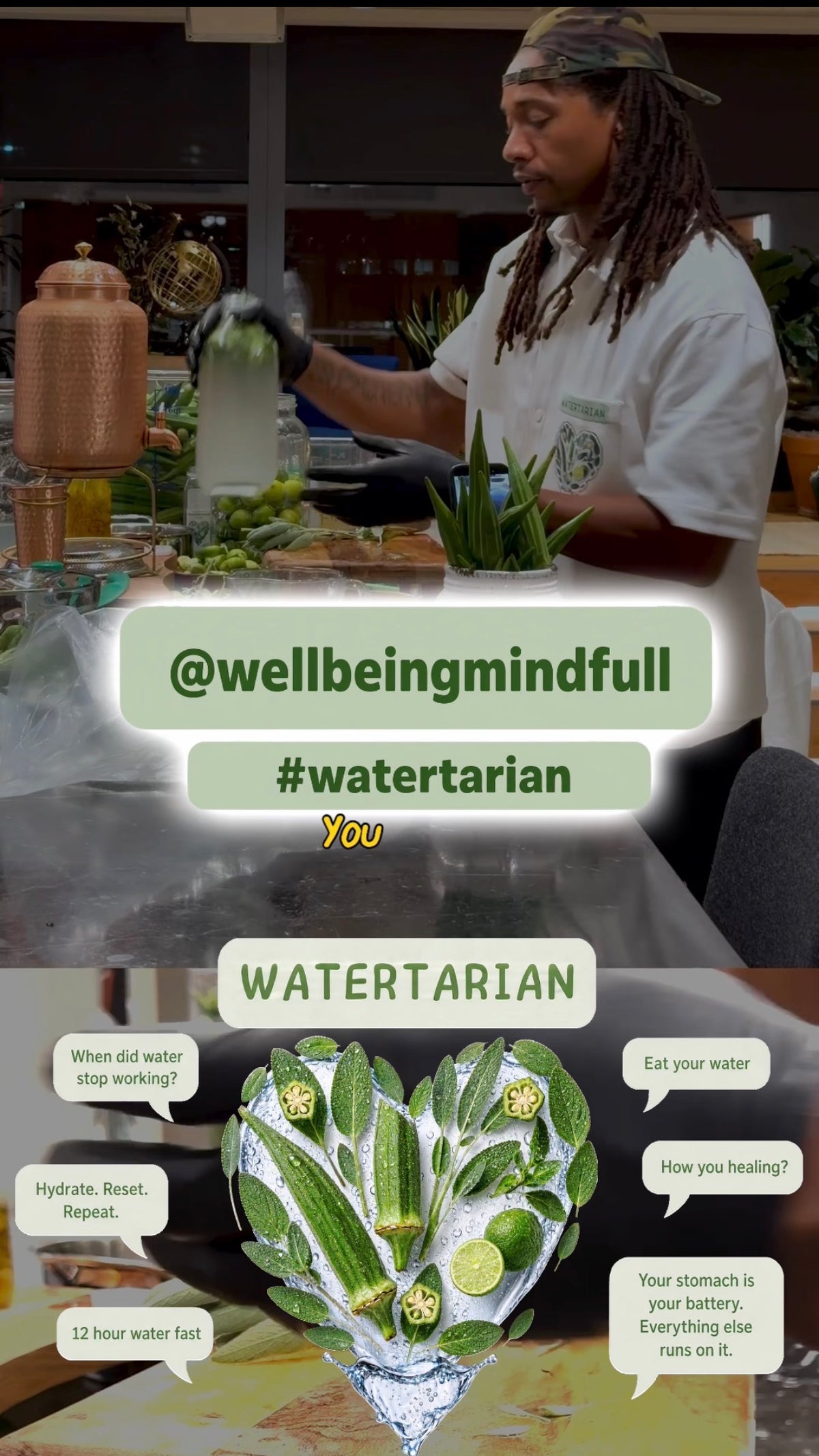 WATERTARIAN 12 HOUR FAST (64oz Glass Bottle)